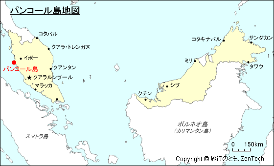 パンコール島地図