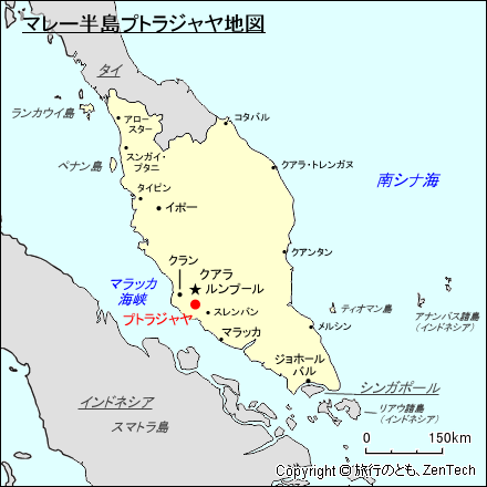 マレー半島プトラジャヤ地図