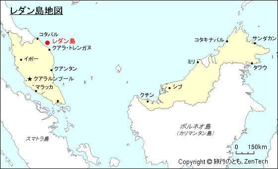レダン島地図