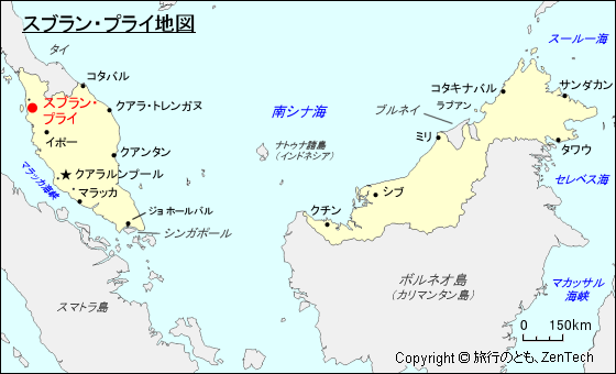 スブラン・プライ地図