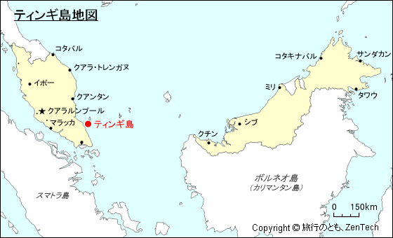 ティンギ島地図