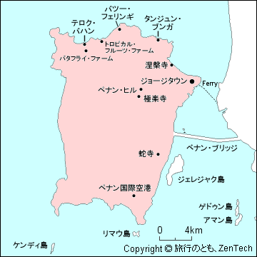 ペナン島地図