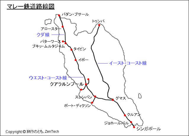 マレー鉄道路線図
