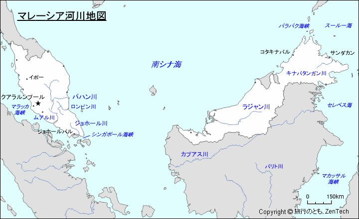 マレーシア河川地図