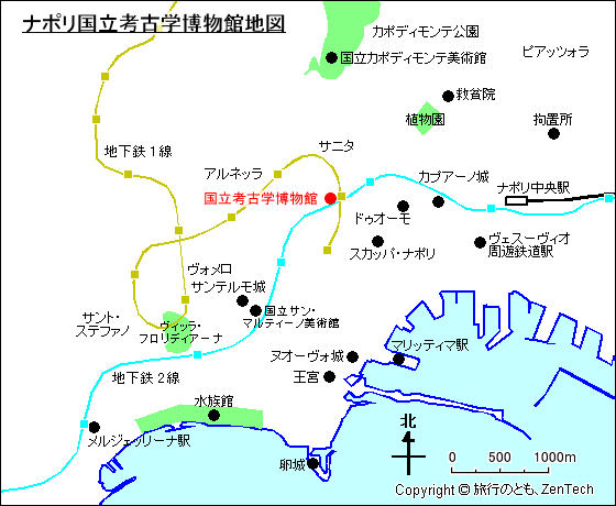 ナポリ国立考古学博物館地図