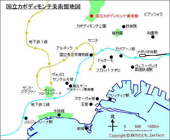 国立カポディモンテ美術館地図