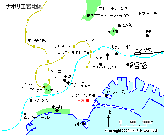 ナポリ王宮地図