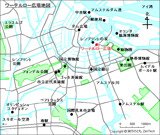 ワーテルロー広場地図
