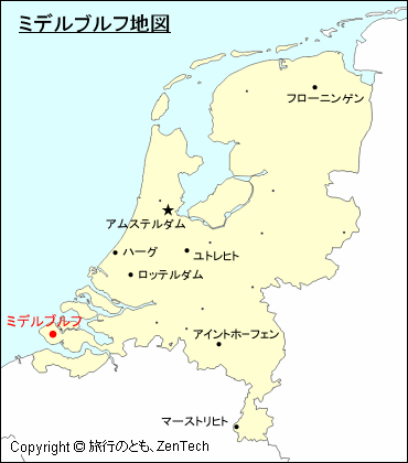 オランダにおけるミデルブルフ地図
