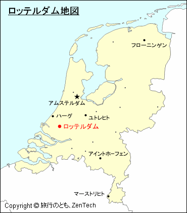オランダにおけるロッテルダム地図