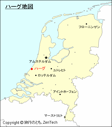 オランダにおけるハーグ地図