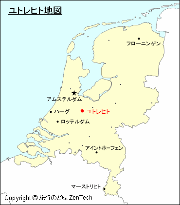 オランダにおけるユトレヒト地図