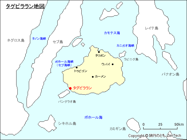 タグビララン地図