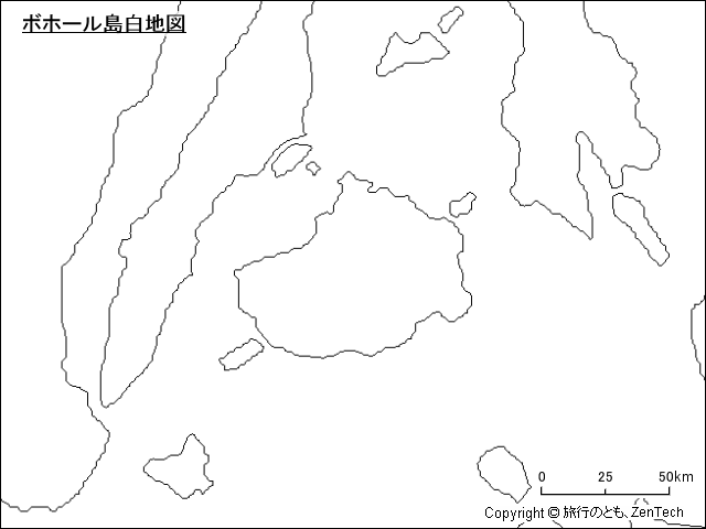 ボホール島白地図