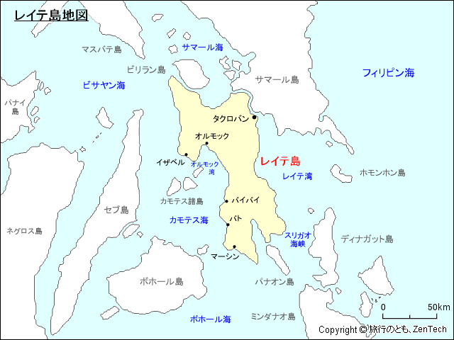 レイテ島地図