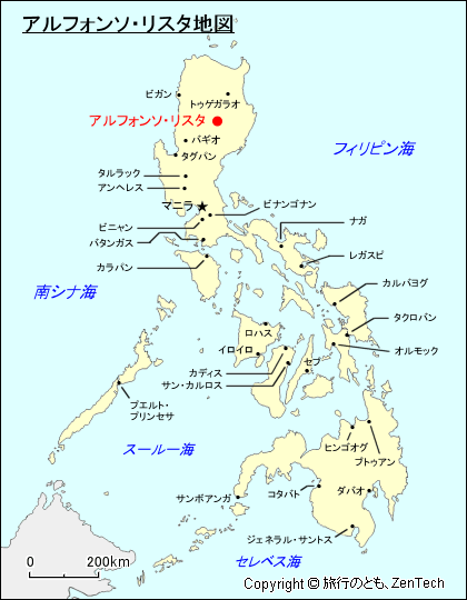 アルフォンソ・リスタ地図