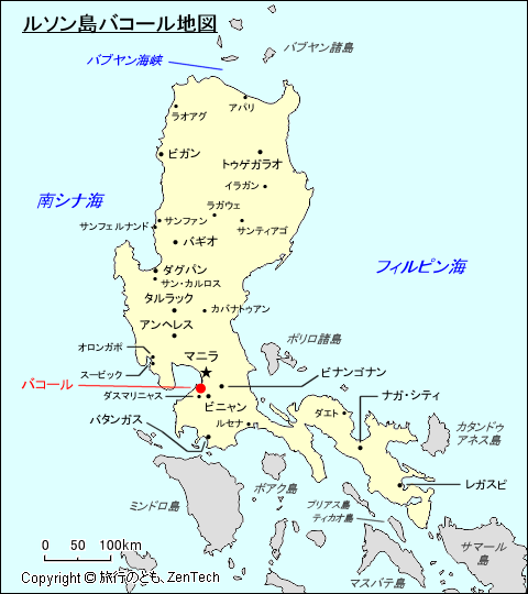 ルソン島バコール地図