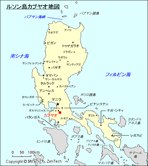 ルソン島カブヤオ地図