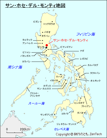 サン・ホセ・デル・モンティ地図