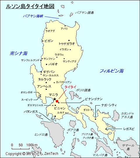 ルソン島タイタイ地図