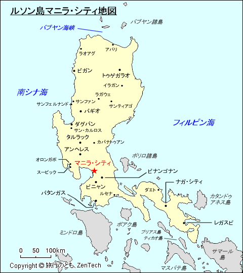 ルソン島マニラ・シティ地図