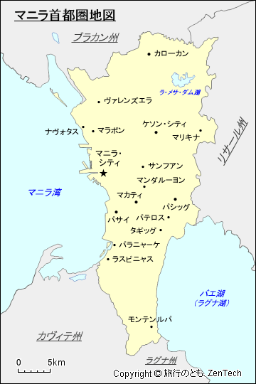 マニラ首都圏地図