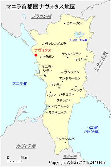 マニラ首都圏ナヴォタス地図