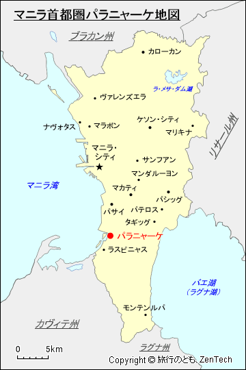 マニラ首都圏パラニャーケ地図