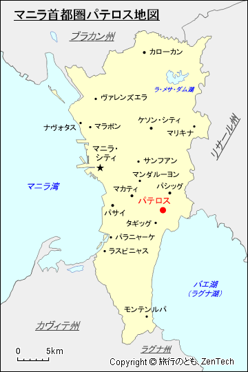 マニラ首都圏パテロス地図