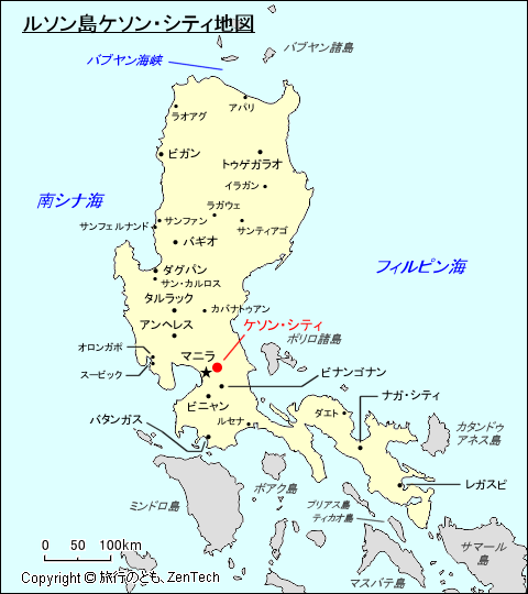 ルソン島ケソン・シティ地図