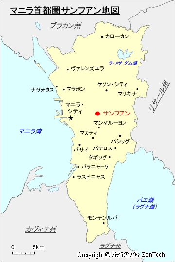 マニラ首都圏サンフアン地図