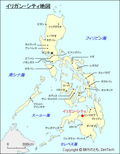 イリガン・シティ地図