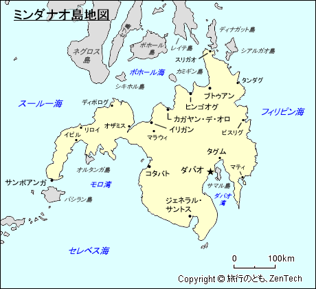 ミンダナオ島地図