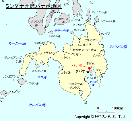 ミンダナオ島パナボ地図