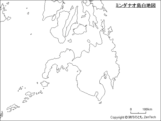 ミンダナオ島白地図