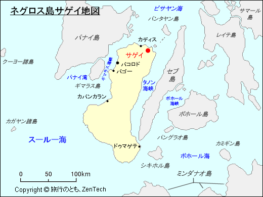 ネグロス島サゲイ地図