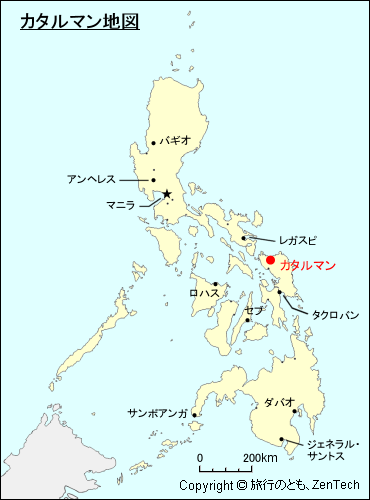 フィリピンにおけるカタルマン地図