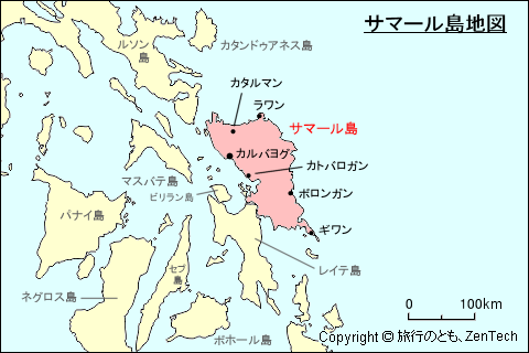 サマール島地図