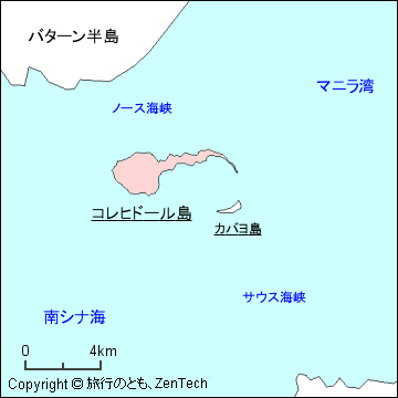 コレヒドール島 地図