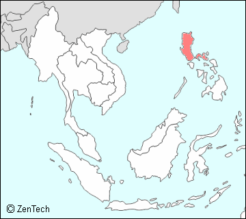 東南アジアにおけるルソン島の位置