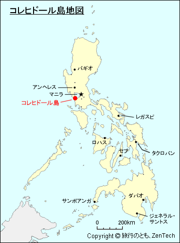 コレヒドール島地図