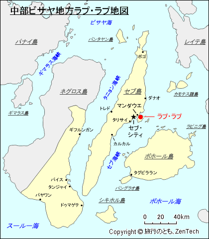 中部ビサヤ地方ラプ・ラプ地図