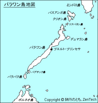 パラワン島地図