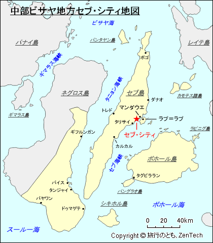 中部ビサヤ地方セブ・シティ地図