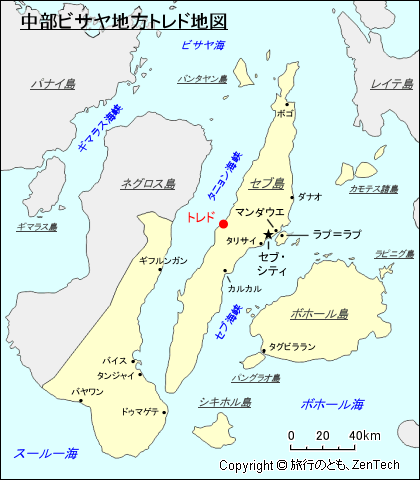 中部ビサヤ地方トレド地図