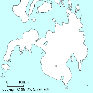 ミンダナオ島白地図