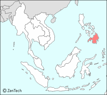 東南アジアにおけるミンダナオ島の位置