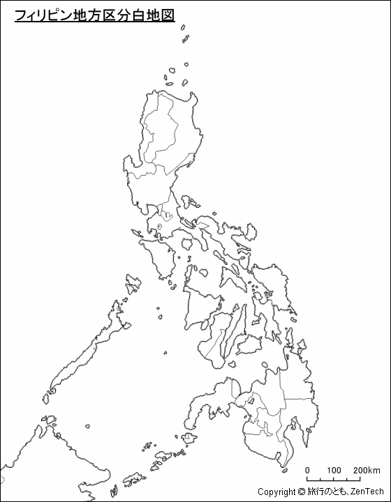 フィリピン地方区分白地図
