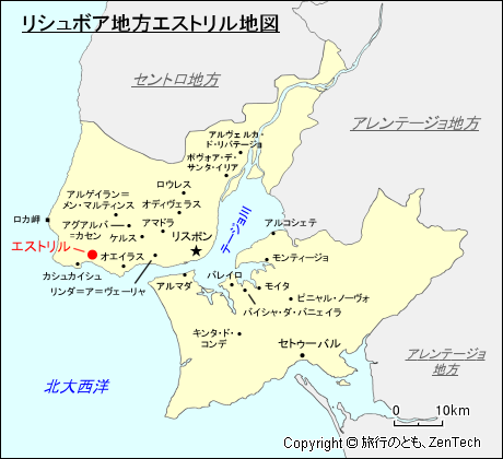 リシュボア地方エストリル地図