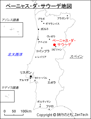 ペーニャス・ダ・サウーデ地図